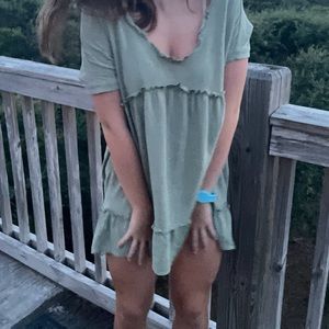 green L.A hearts babydoll dress